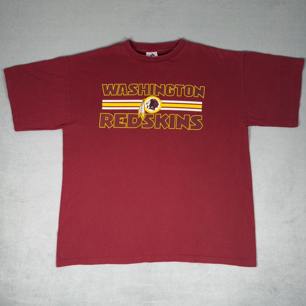 Vintage 90s adidas Washington Redskins T-Shirt Burgundy Mens XL NFL Made in USA